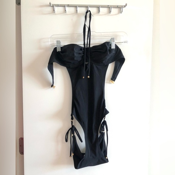 Pain De Sucre Black One Piece Bathing Suit - Picture 1 of 5